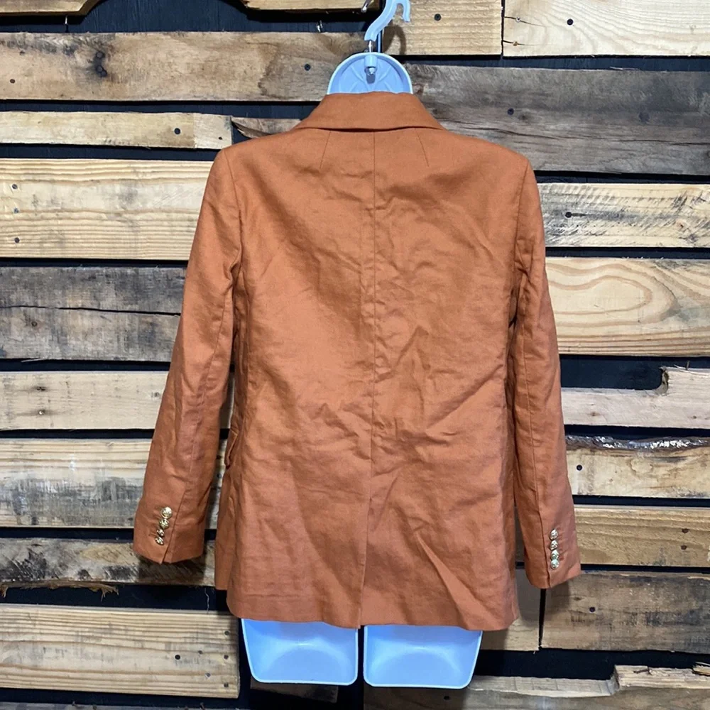 J. CREW Petite Bristol blazer in‎ stretch linen blend Size 6P